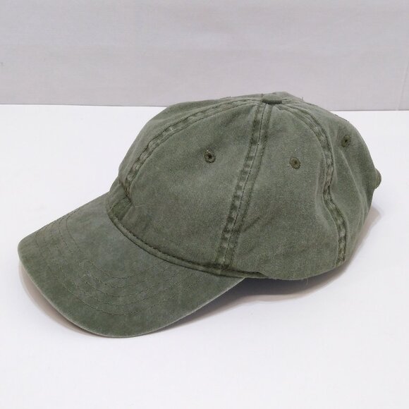 Time and Tru Baseball Cap Unisex Adjustable Tri-Glide Washed Olive Grn Fit Most - Picture 1 of 6